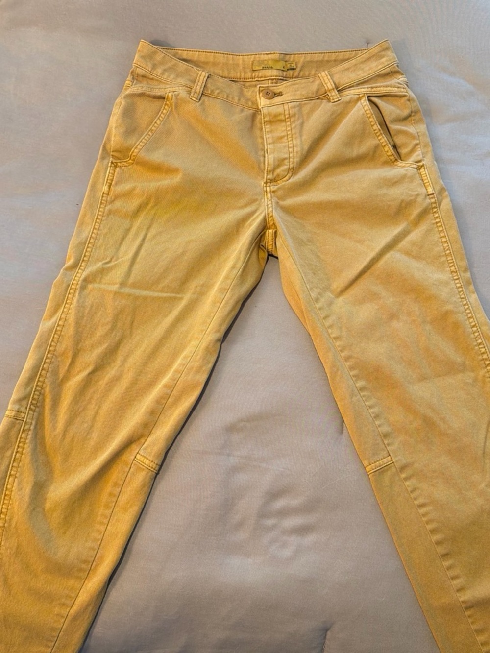 PrAna Janessa Pants Outdoor Casual Organic Cotton Yellow